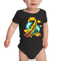 Childhood Cancer Ribbon And World Baby Bodysuit | Artistshot