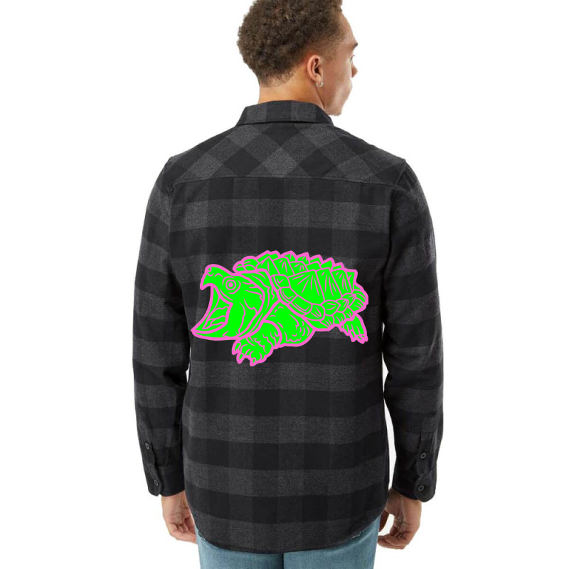 Alligator Snapping Turtle - Reptile - Wildlife - Animal Attack Flannel Shirt | Artistshot