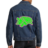 Alligator Snapping Turtle - Reptile - Wildlife - Animal Attack Men Denim Jacket | Artistshot