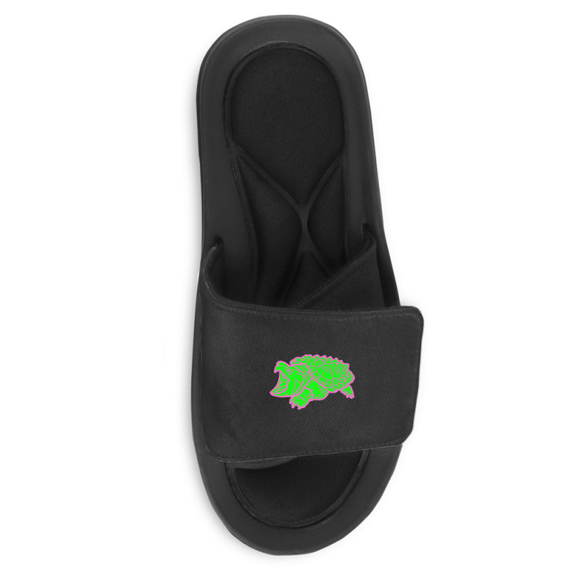 Alligator Snapping Turtle - Reptile - Wildlife - Animal Attack Slide Sandal | Artistshot