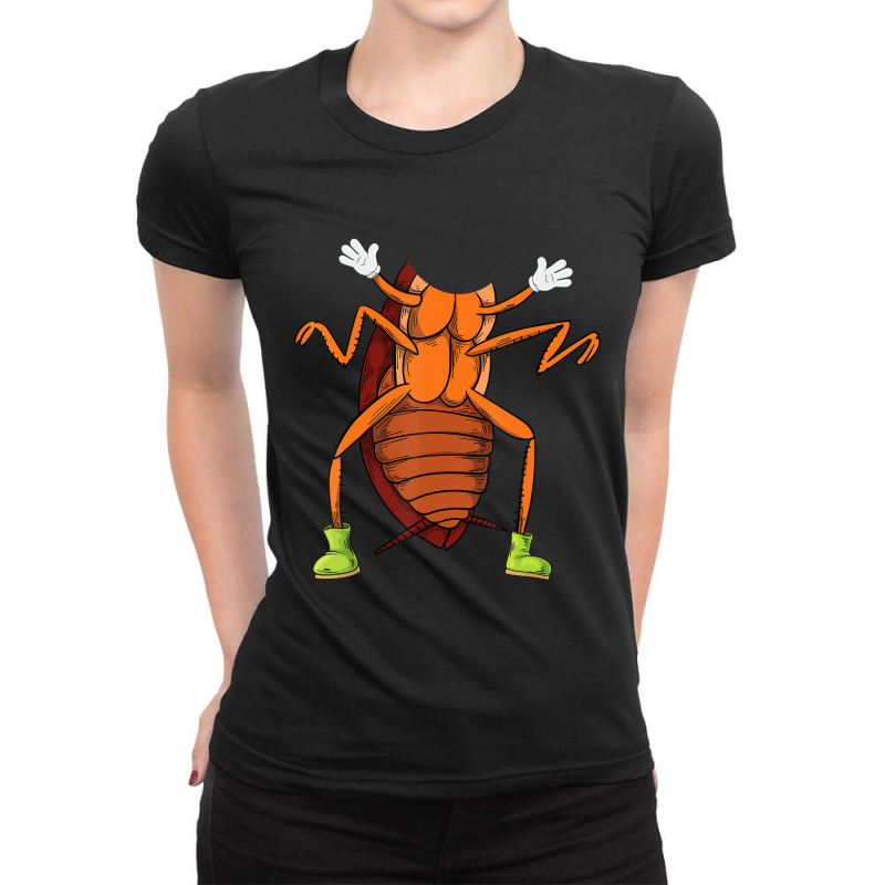 Cool Easy Cockroach Insect Halloween Costume Lazy Gift Ladies Fitted T-Shirt by bummercaught | Artistshot