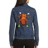 Cool Easy Cockroach Insect Halloween Costume Lazy Gift Ladies Denim Jacket | Artistshot