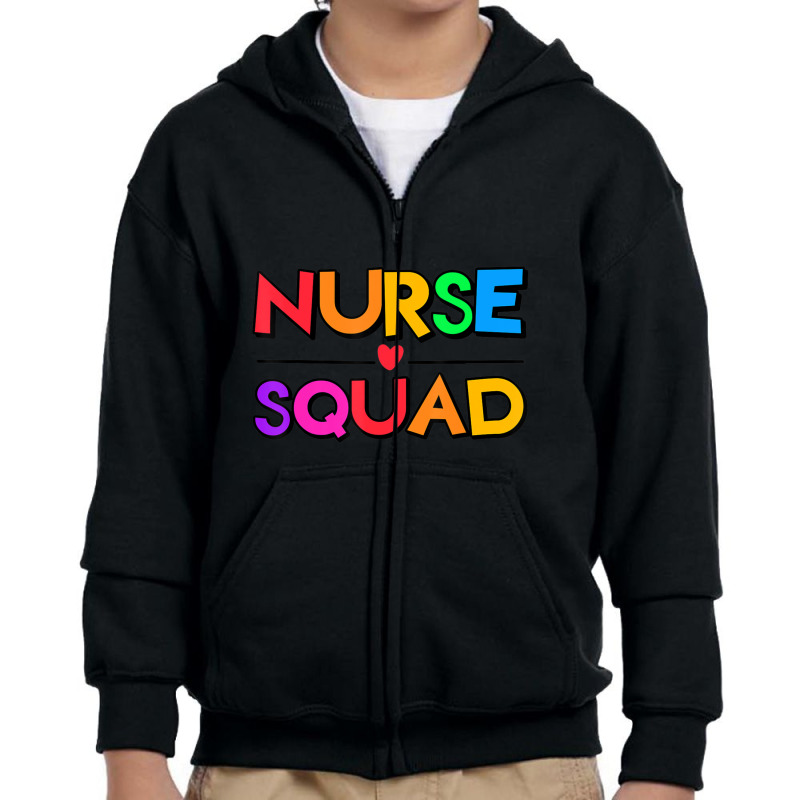 Cute Nurse Squad, Funny Nurse Asserories & Men Youth Zipper Hoodie by bummercaught | Artistshot