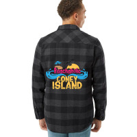 Beachaholic In Coney Island, Usa Flannel Shirt | Artistshot