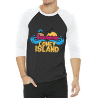 Beachaholic In Coney Island, Usa 3/4 Sleeve Shirt | Artistshot