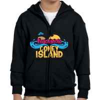 Beachaholic In Coney Island, Usa Youth Zipper Hoodie | Artistshot