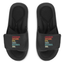 32nd Birthday Legendary Epic Awesome Since November 1990 Slide Sandal | Artistshot