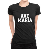 Ave Maria Athletic University College Alumni Ladies Fitted T-shirt | Artistshot