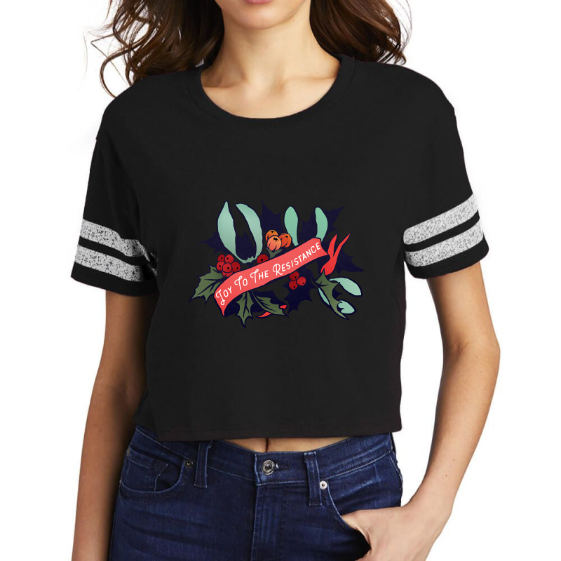 Joy To The Resistance Scorecard Crop Tee by Brink Beaulah | Artistshot