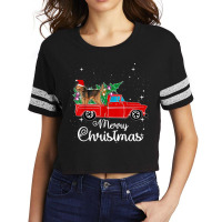 Otterhound Rides Red Truck Christmas Pajama 002 Scorecard Crop Tee | Artistshot