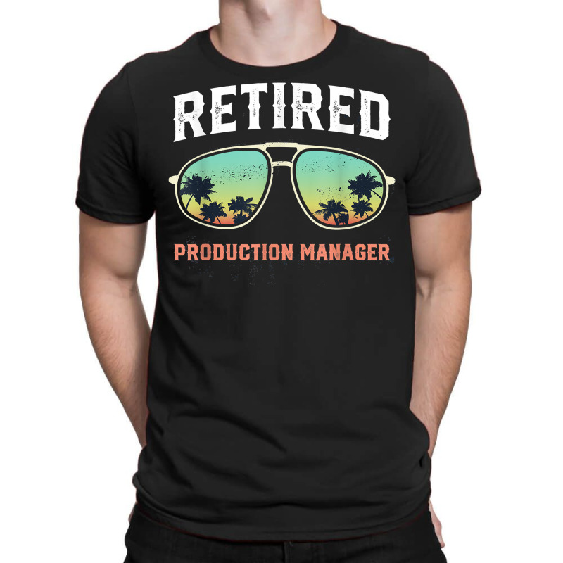 Funny Retired Production Manager Beach Palm Tree Sunglasses T Shirt T-shirt | Artistshot