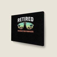 Funny Retired Production Manager Beach Palm Tree Sunglasses T Shirt Landscape Canvas Print | Artistshot