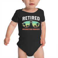 Funny Retired Production Manager Beach Palm Tree Sunglasses T Shirt Baby Bodysuit | Artistshot