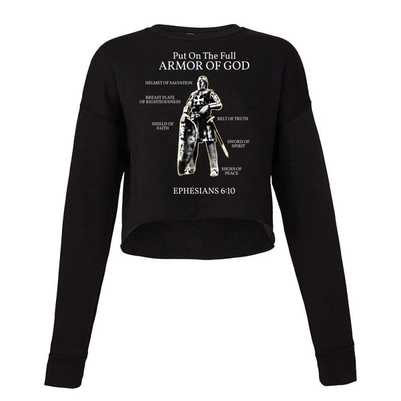 The Full Armor Of God Cropped Sweater by fenderbendable | Artistshot