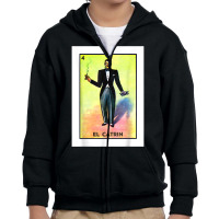 El Catrin Mexican Card Game Funny Mexican Culture Mexican T Shirt Youth Zipper Hoodie | Artistshot