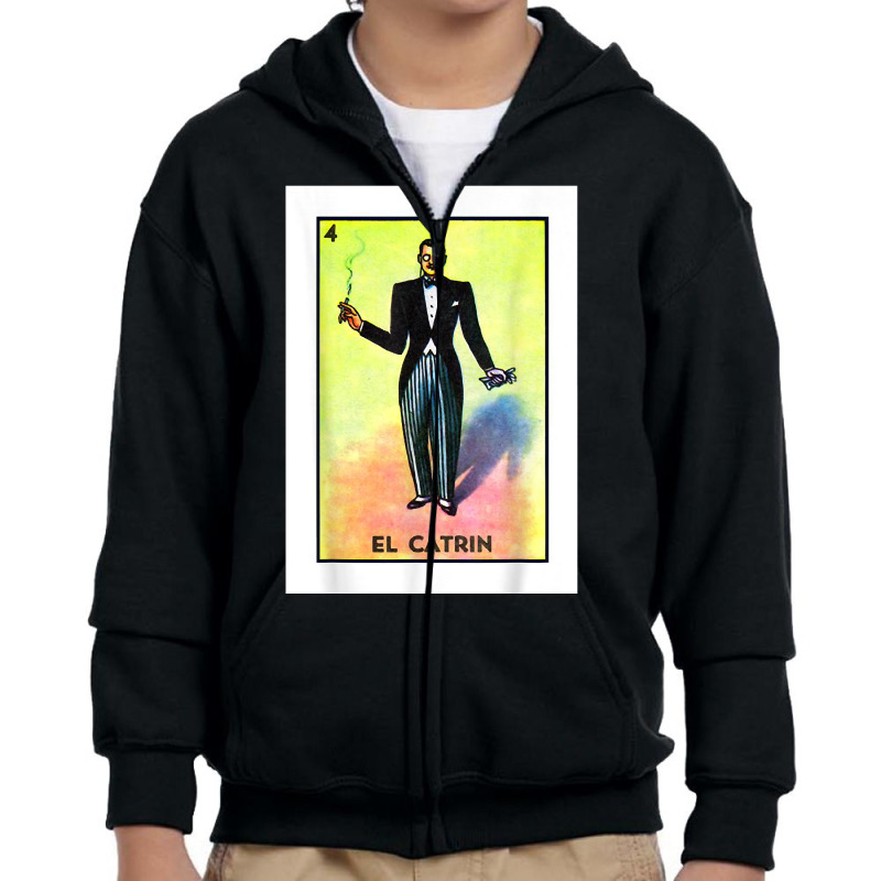 El Catrin Mexican Card Game Funny Mexican Culture Mexican T Shirt Youth Zipper Hoodie by deemerx8lmshare | Artistshot