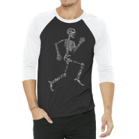 Human Skeleton Running Bone Names Anatomy Labels For Geeks 3/4 Sleeve Shirt | Artistshot