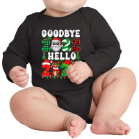 Goodbye 2022 Hello 2023 Merry Christmas Happy New Year 2023 Long Sleeve Baby Bodysuit | Artistshot