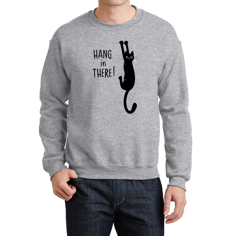 Cat Hang In There Crewneck Sweatshirt by Janethor | Artistshot