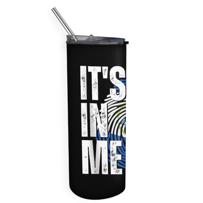 It's In Me Nicaragua Flag Fingerprint Nicaraguan Heritage Tank Top Skinny Tumbler by maryannmjra8 | Artistshot