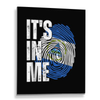 It's In Me Nicaragua Flag Fingerprint Nicaraguan Heritage Tank Top Metal Print Vertical | Artistshot