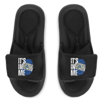 It's In Me Nicaragua Flag Fingerprint Nicaraguan Heritage Tank Top Slide Sandal | Artistshot