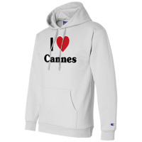 I Love Cannes, France, Europe With Red Love Heart T Shirt Champion Hoodie | Artistshot