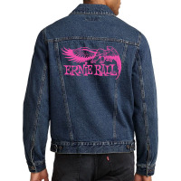 Ernie Ball Best Bass Guitars Pink Men Denim Jacket | Artistshot