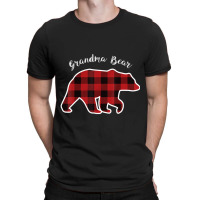 Grandma Bear Women Red Plaid Christmas Pajama Family Gift T-shirt | Artistshot