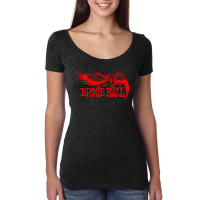 Ernie Ball Best Bass Guitars Red Color Women's Triblend Scoop T-shirt | Artistshot