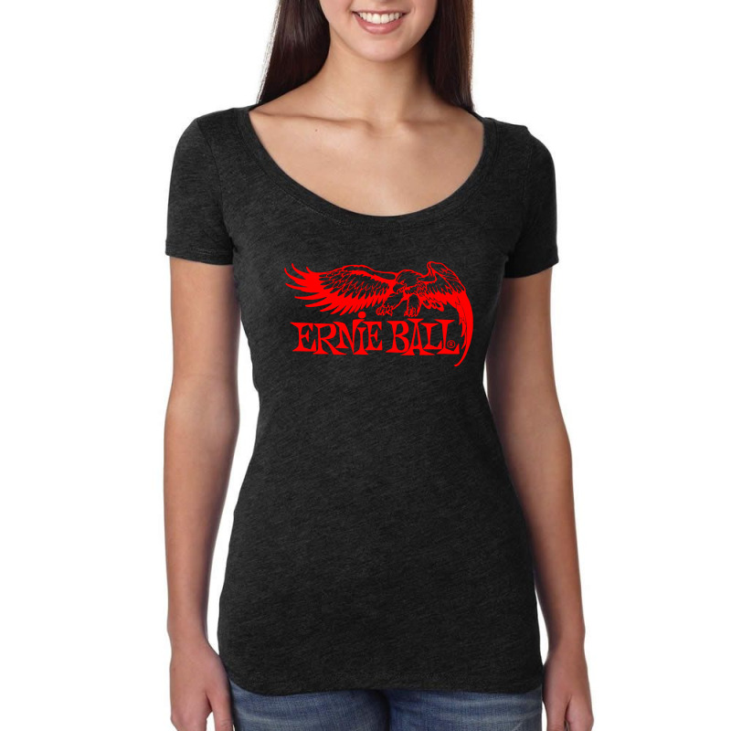 Ernie Ball Best Bass Guitars Red Color Women's Triblend Scoop T-shirt by rashidhuseinshop | Artistshot