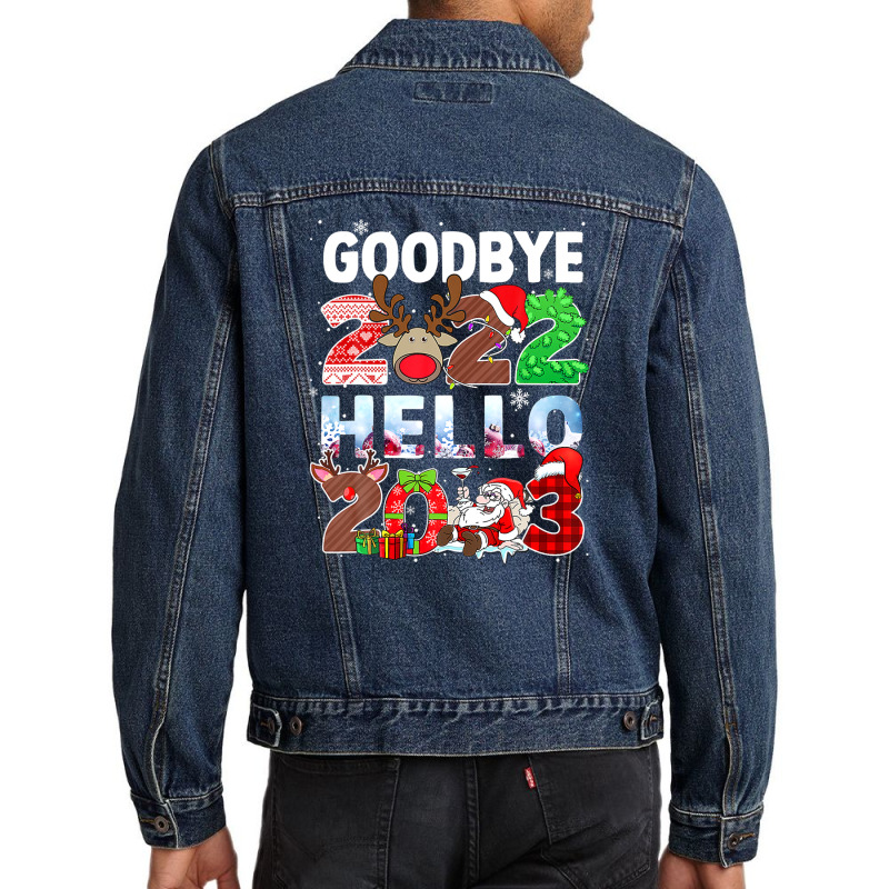 Goodbye 2022 Hello 2023 Cute Christmas Tee Men Denim Jacket | Artistshot