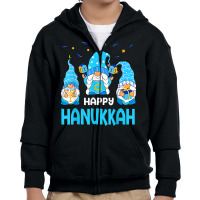 Jewish Happy Hanukkah Gnome Menorah Jew Holiday T Shirt Youth Zipper Hoodie | Artistshot