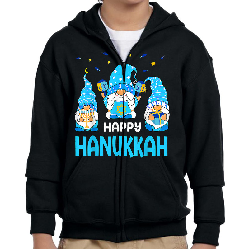 Jewish Happy Hanukkah Gnome Menorah Jew Holiday T Shirt Youth Zipper Hoodie | Artistshot