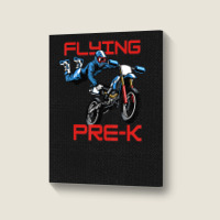 Flying Into Pre-k Pre-kindergarten Kids Dirt Bike (2) Portrait Canvas Print | Artistshot