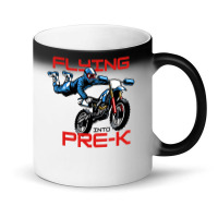 Flying Into Pre-k Pre-kindergarten Kids Dirt Bike (2) Magic Mug | Artistshot