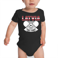 Latvia Table Tennis Lovers   Support Latvian Ping Pong Team T Shirt Baby Bodysuit | Artistshot