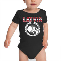 Latvia Table Tennis Lovers Latvian Ping Pong Team Supporter Premium T Baby Bodysuit | Artistshot