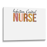 Leopard Infection Control Nurse Print For Nursing Student T Shirt Metal Print Horizontal | Artistshot