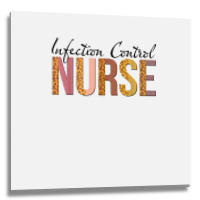 Leopard Infection Control Nurse Print For Nursing Student T Shirt Metal Print Square | Artistshot