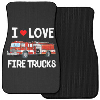 I Love Fire Trucks Toddler Kids Front Car Mat | Artistshot