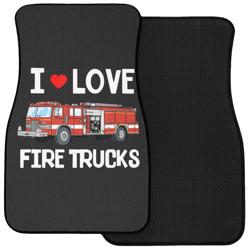 I Love Fire Trucks Toddler Kids Front Car Mat | Artistshot