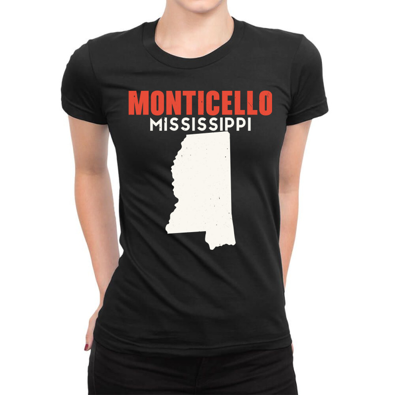 Monticello Mississippi Usa State America Travel Mississippia Pullover Ladies Fitted T-Shirt by maryannmjra8 | Artistshot