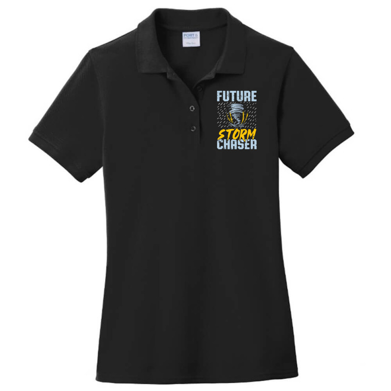 Future Storm Chaser Meteorologist Storm Hunter Ladies Polo Shirt by Min05 | Artistshot