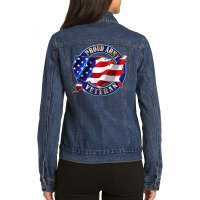 Army Veteran Proud To Be American Flag Pride Ladies Denim Jacket | Artistshot