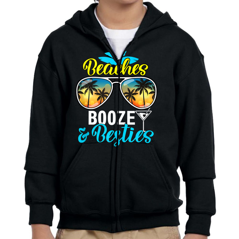 Girls Trip Women, Men Vegas Hawaii Beaches Booze And Besties Youth Zipper Hoodie by rastyrocl | Artistshot