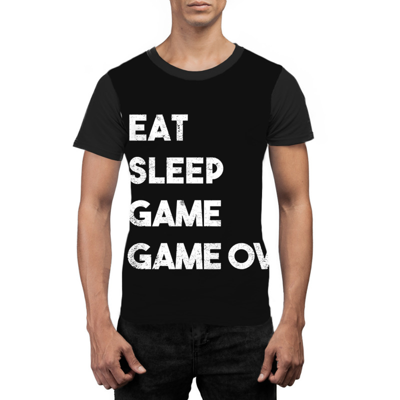 Eat Sleep Game Game Over Graphic T-shirt by Beers Pulido | Artistshot