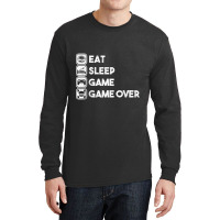 Eat Sleep Game Game Over Long Sleeve Shirts | Artistshot