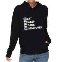 Eat Sleep Game Game Over Lightweight Hoodie | Artistshot