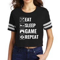 Eat Sleep Game Repeat-gbmx8 Scorecard Crop Tee | Artistshot